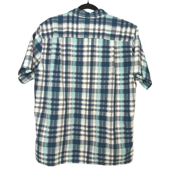 Patagonia Men’s Puckerware Short Sleeve Button Down Big Sur Blue Size Large - Picture 2 of 6